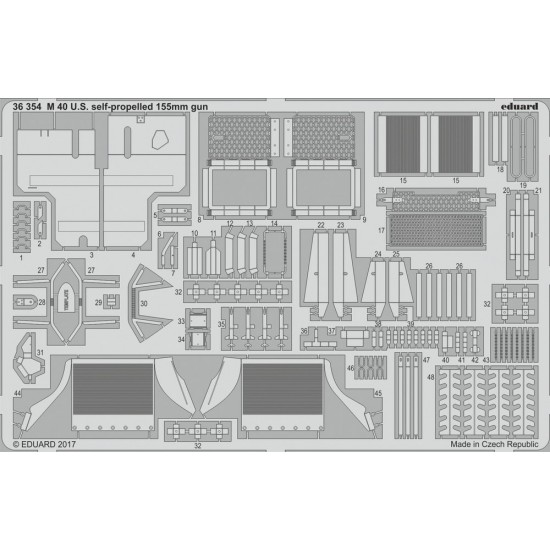 1/35 US Self-Propelled 155mm Gun M40 Detail Set for Tamiya kit