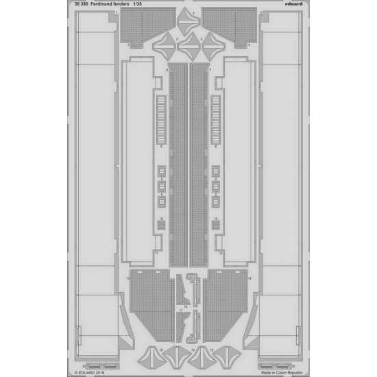 1/35 Ferdinand Fenders Photo-etched set for Zvezda kits