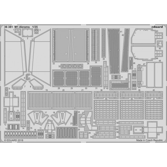 1/35 M1 Abrams Photo-etched Detail set for Panda kits