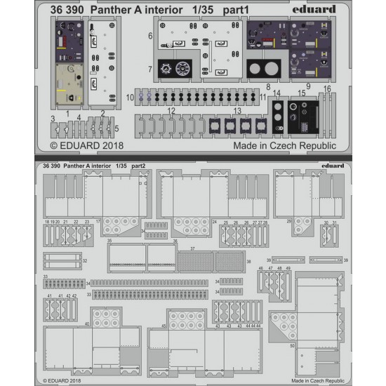 1/35 Panther A Interior  Detail Parts for Takom Models