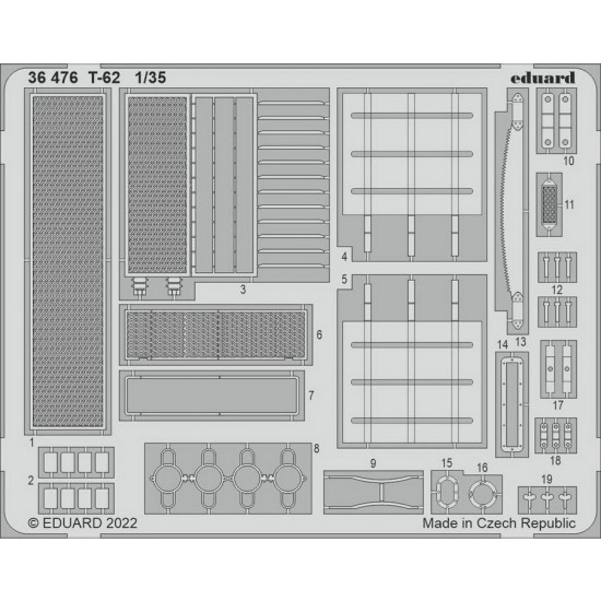 1/35 T-62 Main Battle Tank Detail set for Zvezda kits