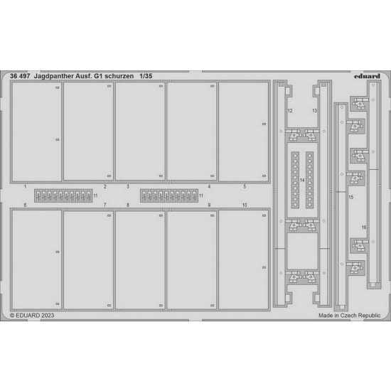 1/35 Jagdpanther Ausf. G1 Schurzen Detail Parts for Academy kits