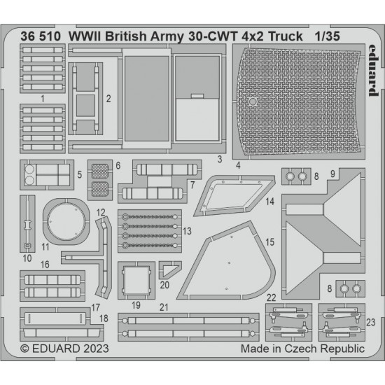 1/35 WWII British Army 30-CWT 4x2 Truck Photo-etched set for Airfix kits