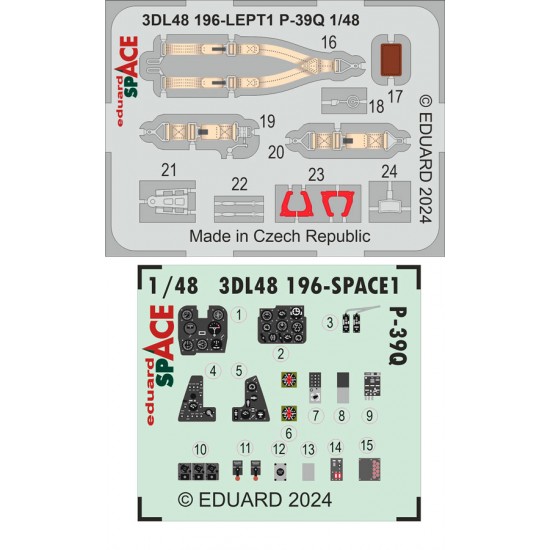 1/48 Bell P-39Q Airacobra 3D Decal and PE Set for Arma Hobby kits