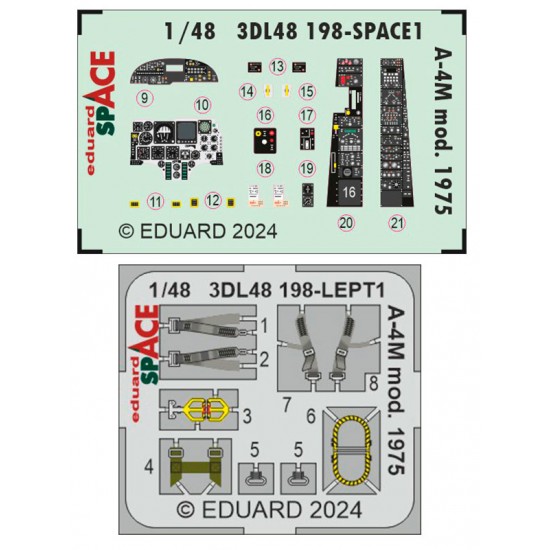 1/48 A-4M Skyhawk Mod. 1975 3D Decal and PE Set for Magic Factory kits