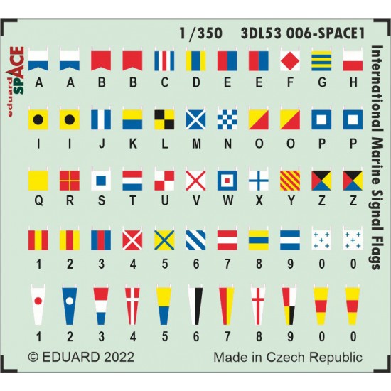 1/350 International Marine Signal Flags Decals