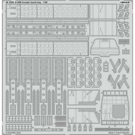 1/48 Douglas A-26B Invader Bomb Bay Detail set for ICM kits