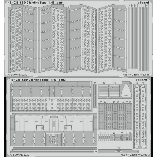 1/48 Douglas SBD-2 Dauntless Landing Flaps Detail Set for Academy kits