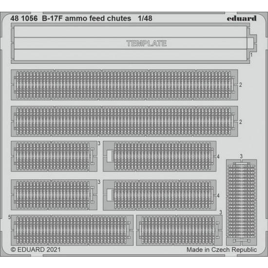 1/48 Boeing B-17F Flying Fortress Ammo Feed Chutes Detail Set for HK Models kits