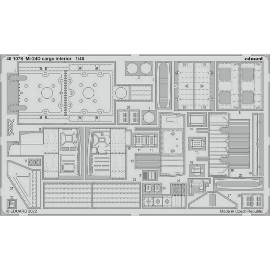 1/48 Mil Mi-24D Cargo Interior Detail set for Trumpeter kits