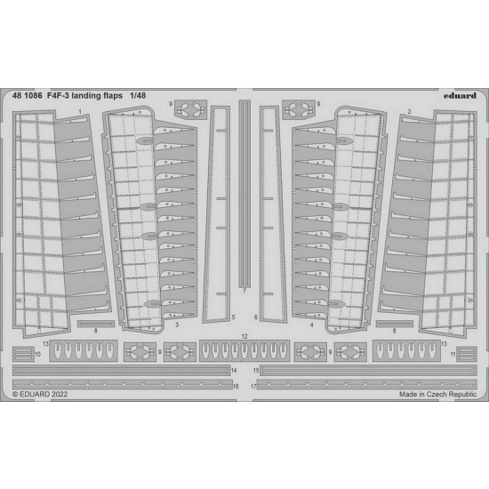 1/48 Grumman F4F-3 Wildcat Landing Flaps Detail set for Eduard kits