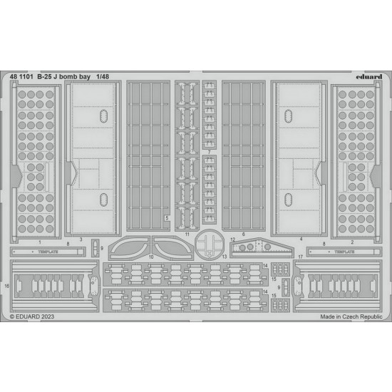 1/48 B-25J Mitchell Bomb Bay Detail Set for HK Model kits