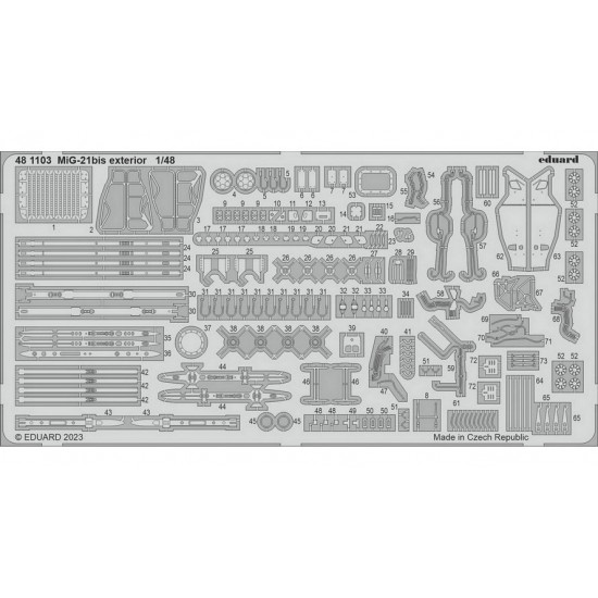 1/48 Mikoyan-Gurevich MiG-21bis Exterior Set for Eduard kits