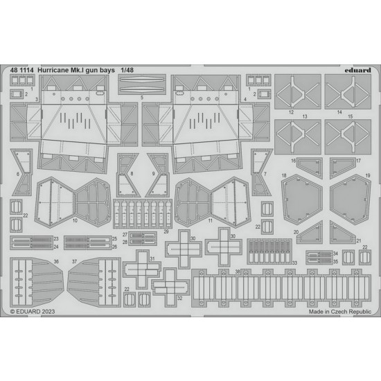 1/48 Hawker Hurricane Mk.I Gun Bays Photo-etched set for HobbyBoss kits