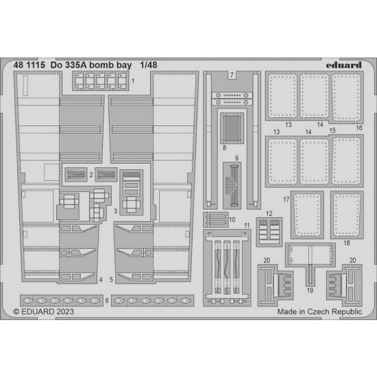 1/48 Dornier Do 335A Bomb Bay Photo-etched set for Tamiya kits