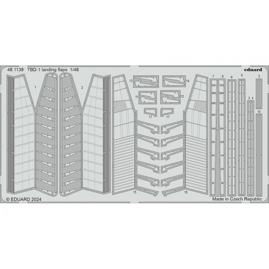 1/48 Douglas TBD-1 Devastator Landing Flaps Photo-etched set for HobbyBoss kits