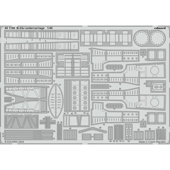 1/48 Consolidated B-24J Liberator Undercarriage PE set for HobbyBoss kits