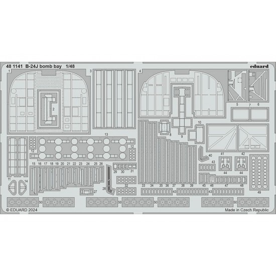 1/48 Consolidated B-24J Liberator Bomb Bay PE set for HobbyBoss kits