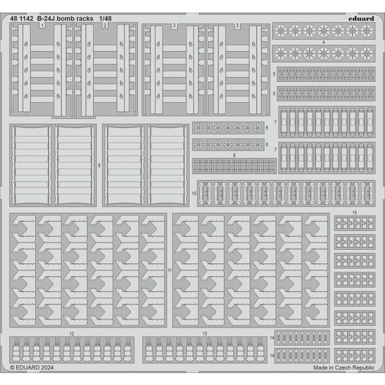 1/48 Consolidated B-24J Liberator Bomb Racks PE set for HobbyBoss kits