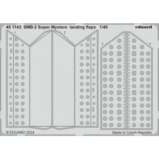 1/48 Dassault SMB-2 Super Mystere Landing Flaps PE set for Special Hobby kits