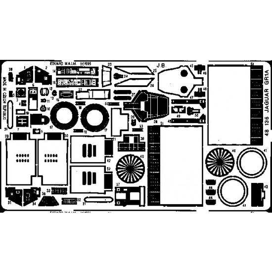 Photoetch for 1/48 Jaguar GR Mk.1A for Airfix kit