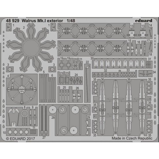 1/48 Supermarine Walrus Mk.I Exterior Detail Set for Airfix kit