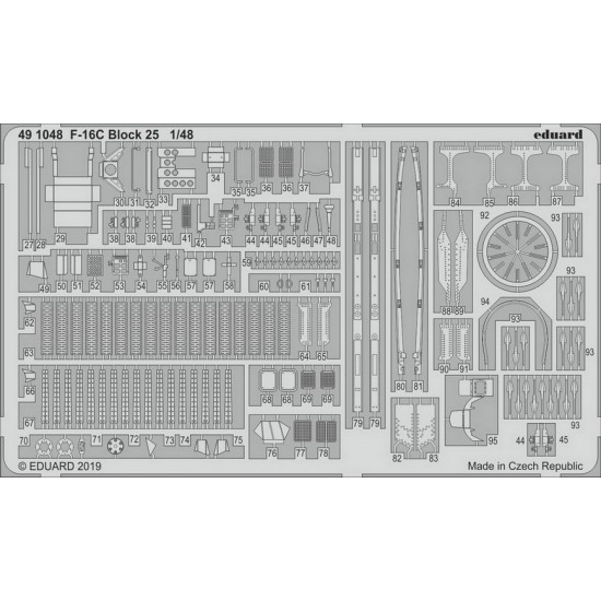 1/48 General Dynamics F-16C Fighting Falcon Block 25 Detail Set for Tamiya kits