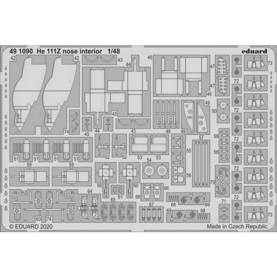 1/48 Heinkel He 111Z Nose Interior Detail set for ICM kits