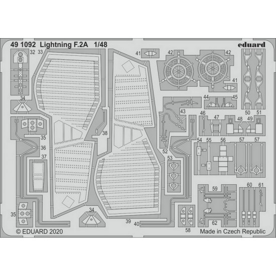 1/48 English Electric Lightning F.2A Detail set for Airfix kits