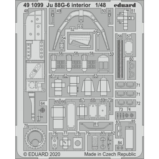 1/48 Junkers Ju 88G-6 Interior Detail set for Dragon kits