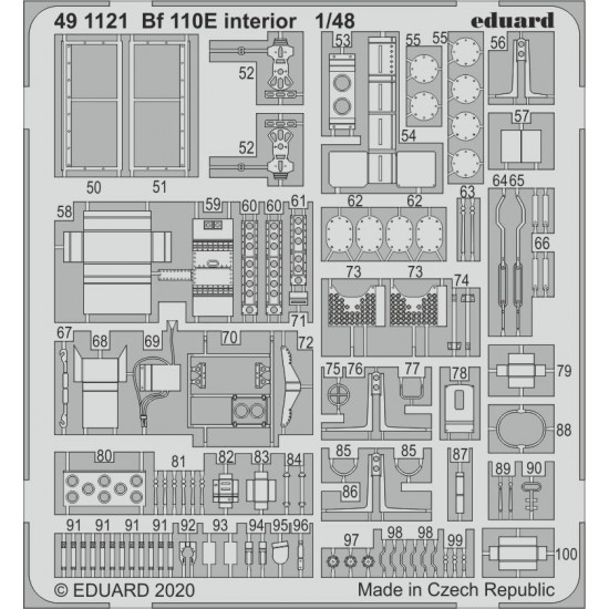 1/48 Messerschmitt Bf 110E Interior Detail Set for Dragon kits