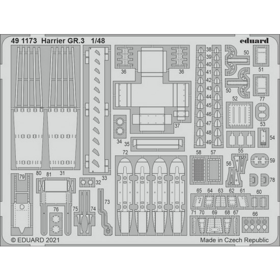 1/48 Hawker Siddeley Harrier GR.3 Detail Set for Kinetic kits