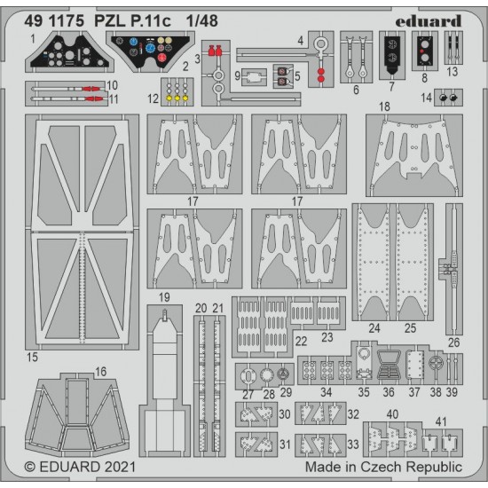 1/48 PZL P.11c Detail Set for Arma Hobby kits