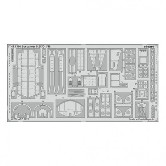 1/48 Blackburn Buccaneer S.2C/D Detail set for Airfix kits