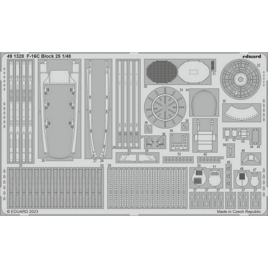 1/48 General Dynamics F-16C Fighting Falcon Block 25 Detail Parts for Kinetic