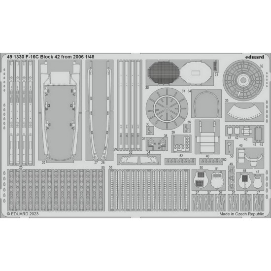 1/48 F-16C Fighting Falcon Block 42 From 2006 Detail Parts for Kinetic kits