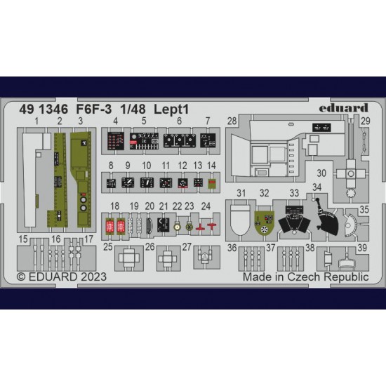 1/48 Grumman F6F-3 Hellcat Detail Parts for Eduard kits