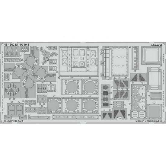 1/48 Mil Mi-4A Photo-etched set for Trumpeter kits