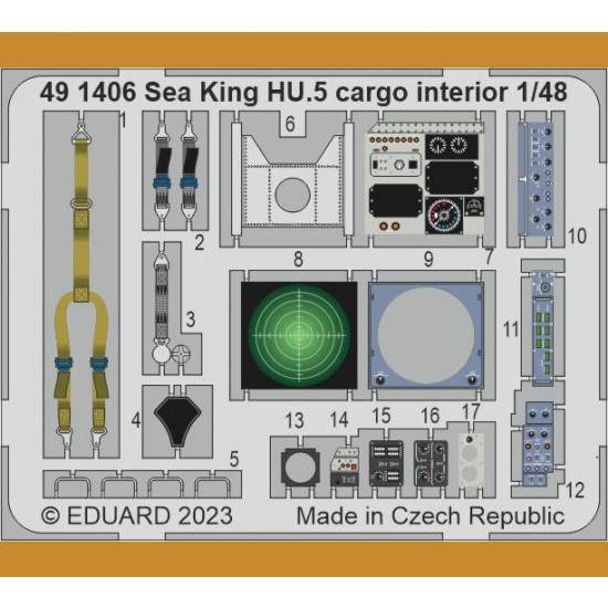 1/48 Westland Sea King HU.5 Cargo Interior Photo-etched set for Airfix kits