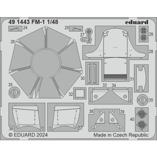 1/48 Grumman Wildcat FM-1 Photo-etched set for Tamiya kits