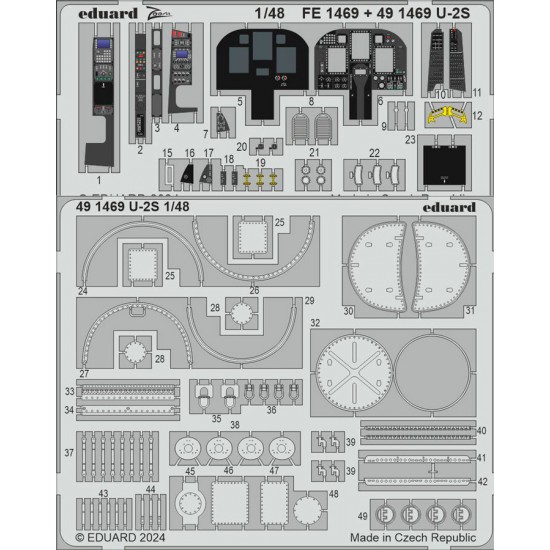 1/48 U-2S Dragon Lady PE Sheets for Hobby Boss kits