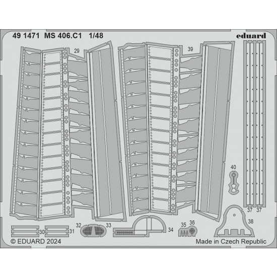 1/48 Morane-Saulnier MS 406.C1 PE Sheets for Dora Wings kits