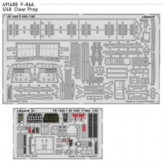 1/48 F-86A Sabre Detail set for Clear Prop kits