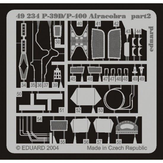 Colour Photoetch for 1/48 P-39D/P-400 Airacobra for Eduard kit