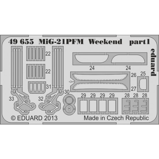 1/48 Mikoyan MiG-21PFM Weekend Interior Detail Set for Eduard kits