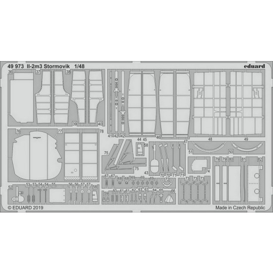 1/48 Ilyushin Il-2m3 Stormovik Detail Set for Accurate Miniatures