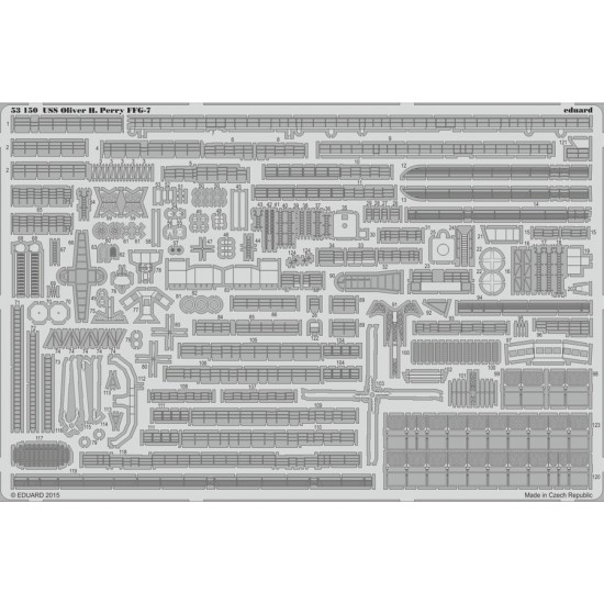 1/350 USS Oliver Hazard Perry FFG-7 Detail Set for Academy #14102 (1 PE sheet)