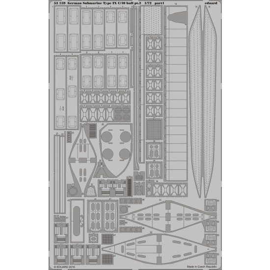 1/72 German Submarine Type IX C/40 Hull Detail Set Part 2 for Revell #05133 kit (2PE)