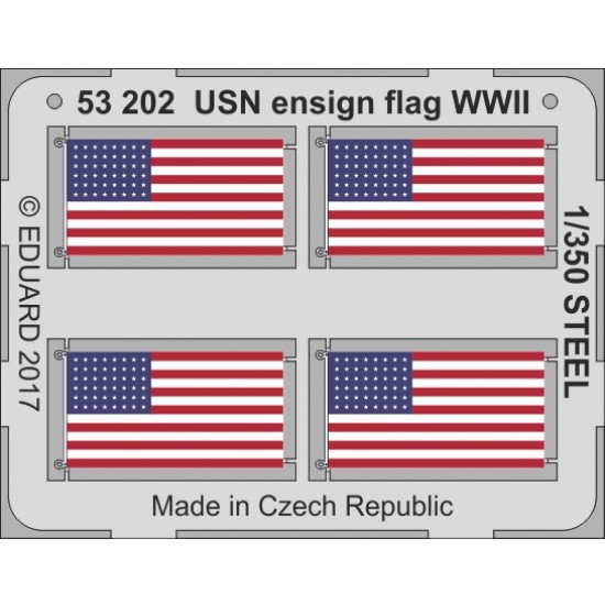 1/350 WWII USN Ensign Flag Steel Photo-etched Set (1pc)