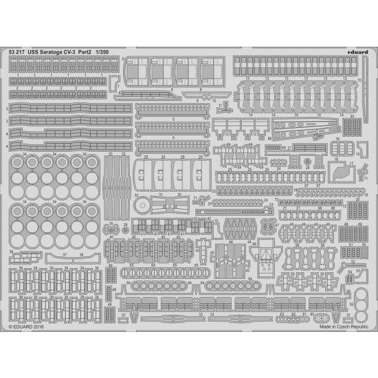 1/350 USS Saratoga CV-3 pt.20 Photo-etched Detail set for Trumpeter kits